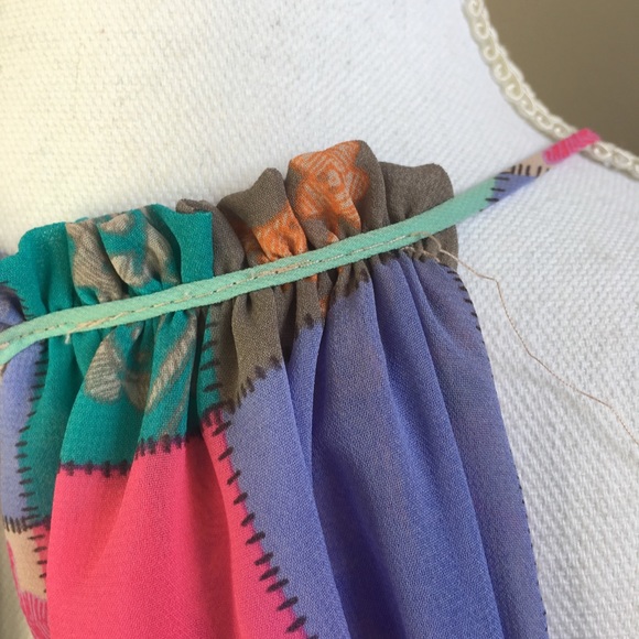 Just Taylor Chiffon Patchwork Dress 4 NWT - Picture 8 of 8